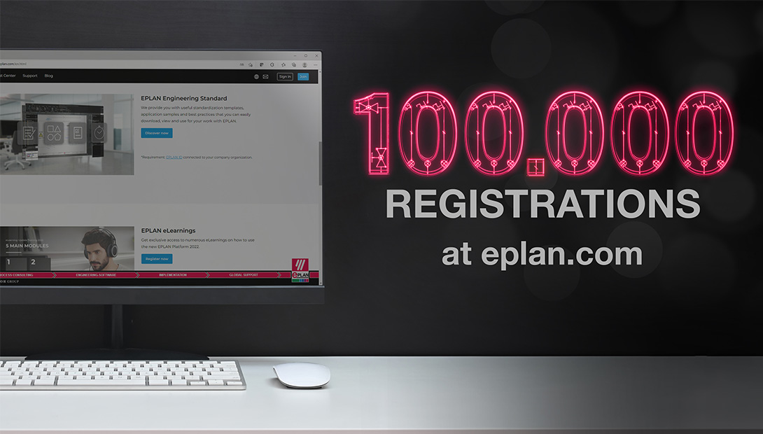 100,000 registrations ofr Eplan.com